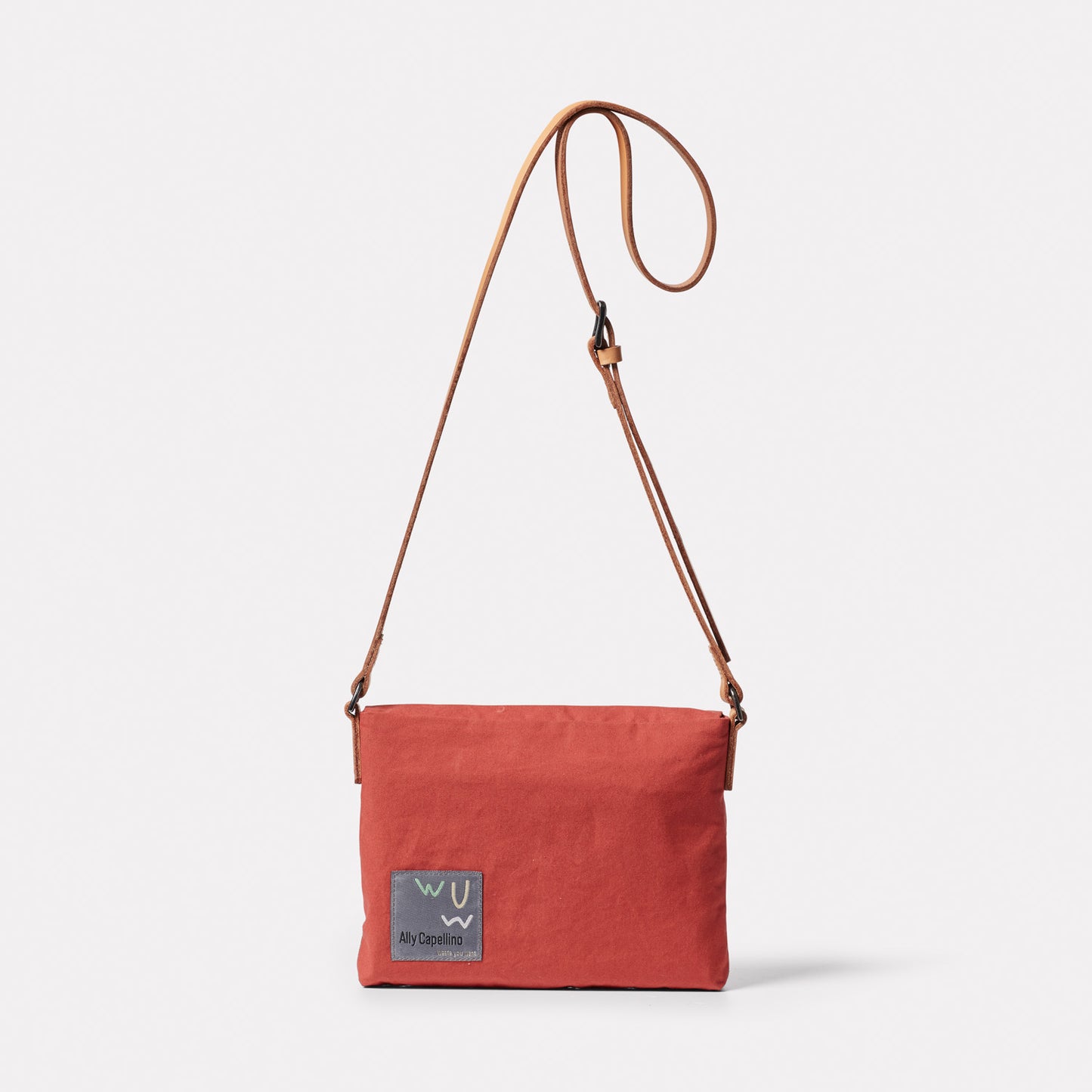 Friday WUW Waxed Cotton Crossbody Bag in Brick