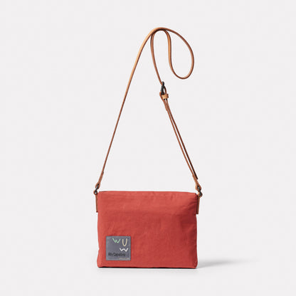 Friday WUW Waxed Cotton Crossbody Bag in Brick