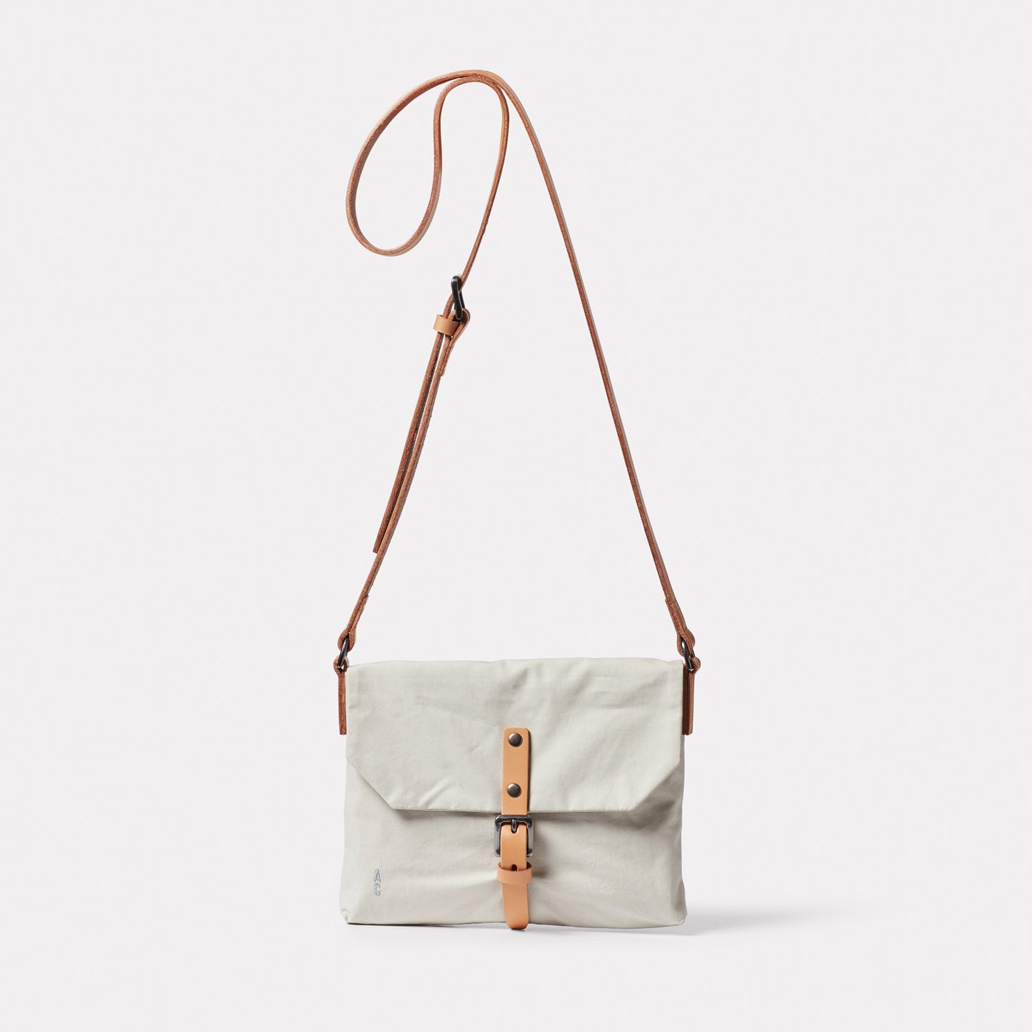 Friday WUW Waxed Cotton Crossbody Bag in Clay