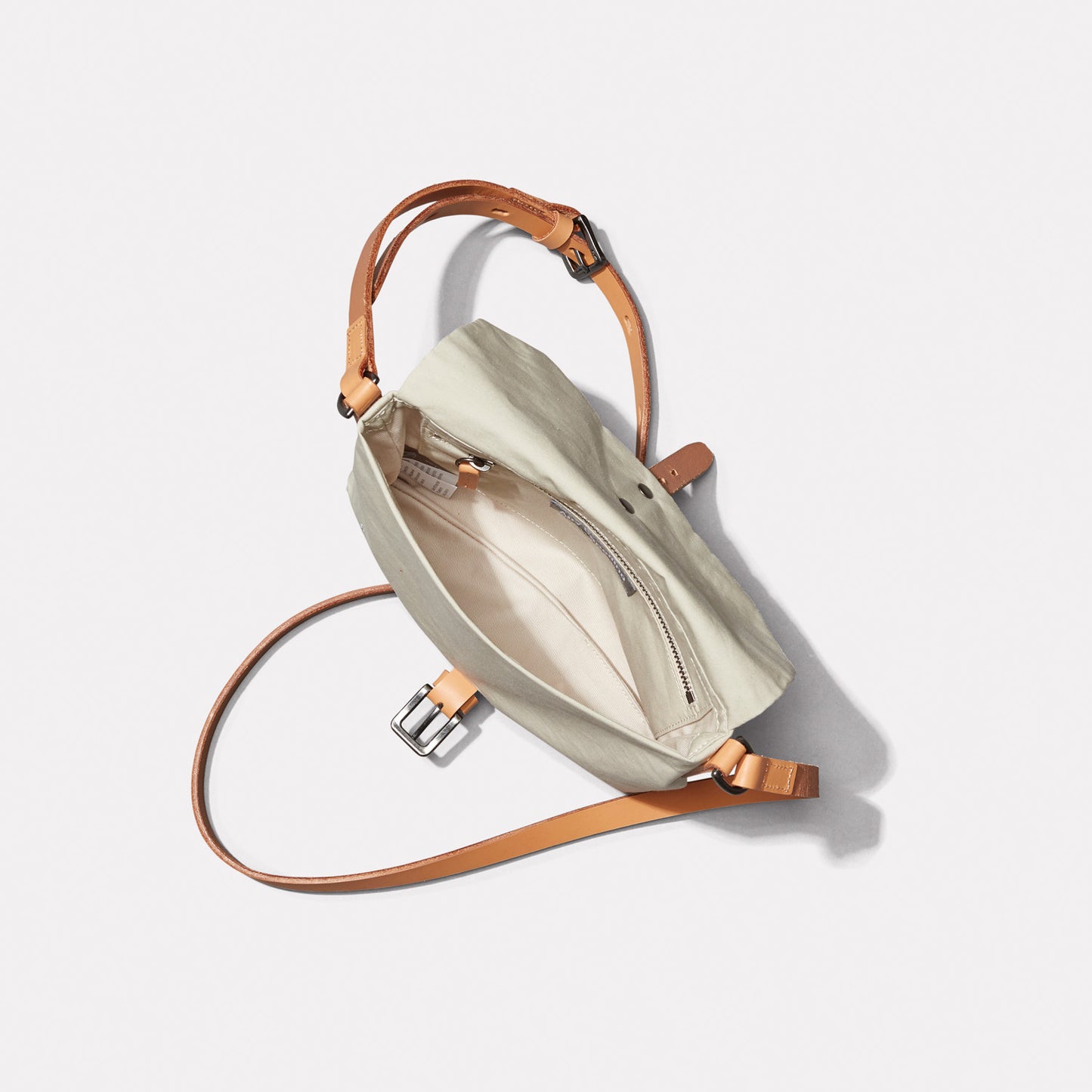 Friday WUW Waxed Cotton Crossbody Bag in Clay