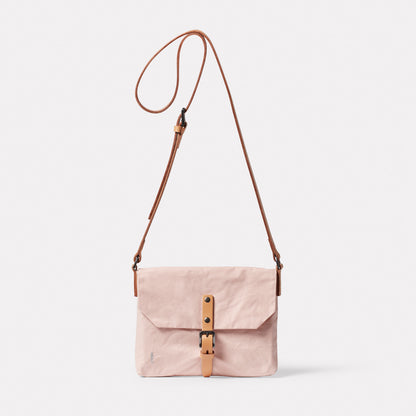 Friday WUW Waxed Cotton Crossbody Bag in Pink