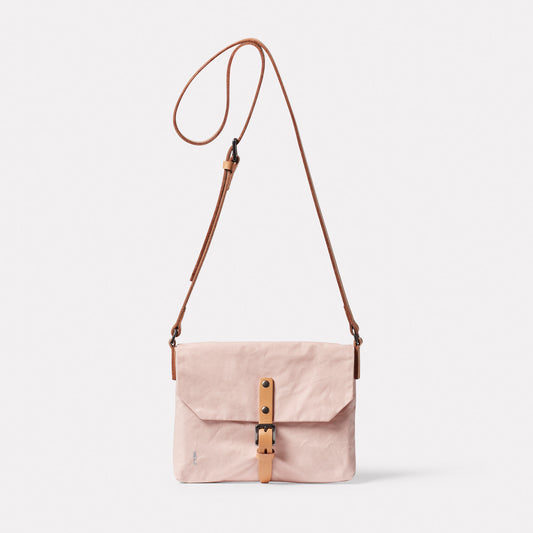 Friday WUW Waxed Cotton Crossbody Bag in Pink
