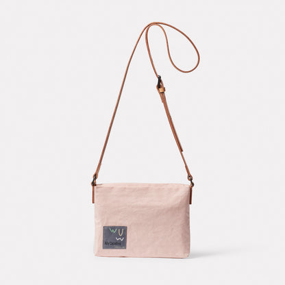 Friday WUW Waxed Cotton Crossbody Bag in Pink