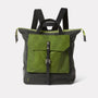 Frances Waxed Cotton Backpack in Hedge Green