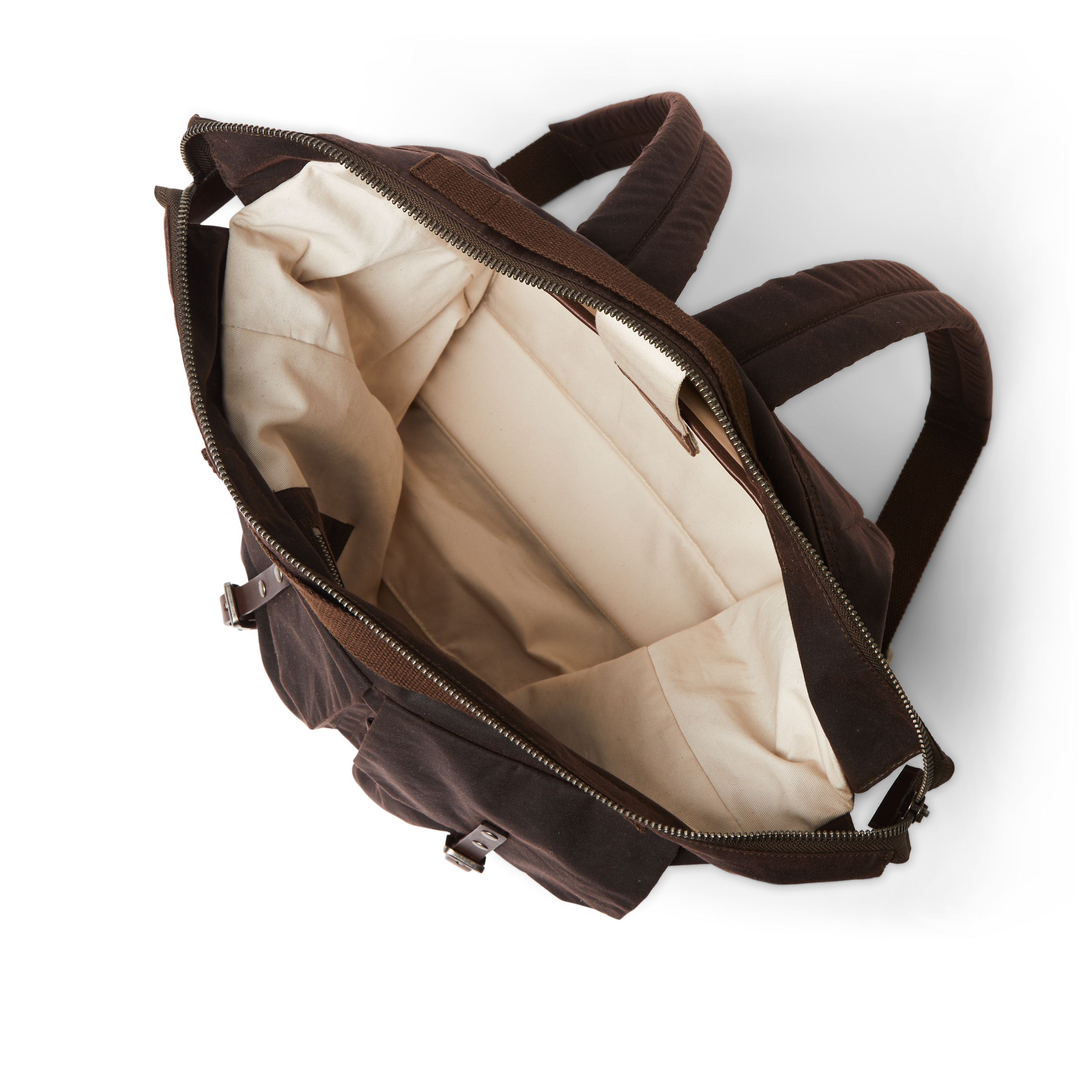 Frank Large Waxed Cotton Backpack in Bog