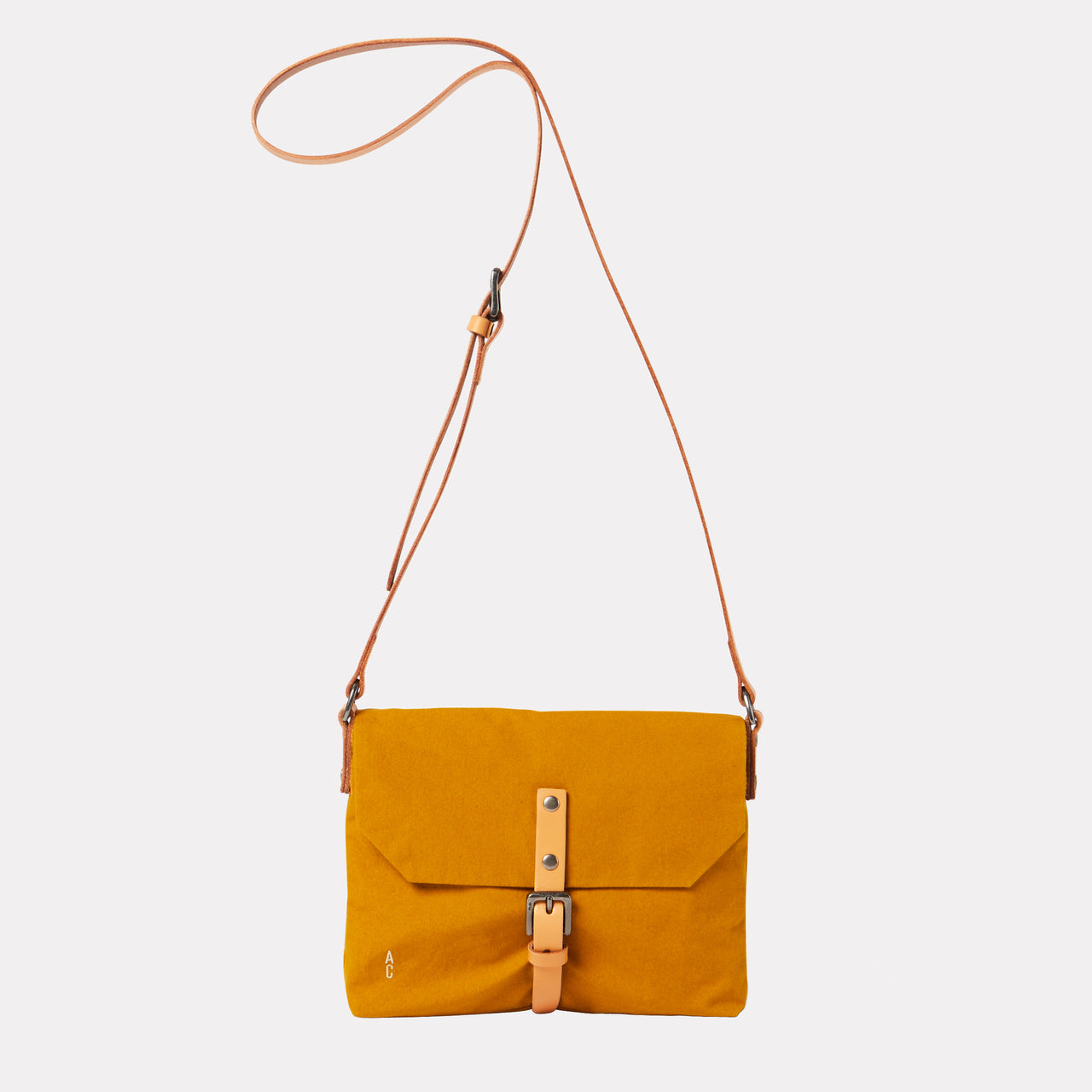 Friday WUW, Waxed Cotton crossbody bag in Cumin