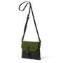 Friday, Waxed Cotton crossbody bag in Hedge Green