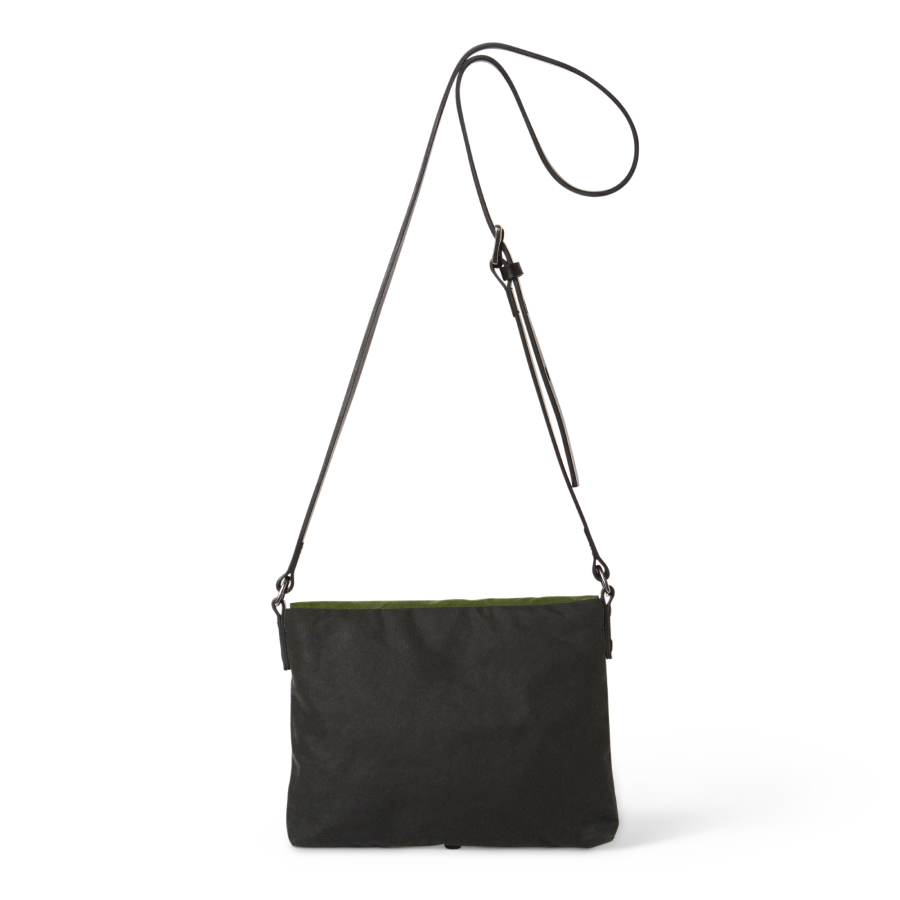 Friday, Waxed Cotton crossbody bag in Hedge Green
