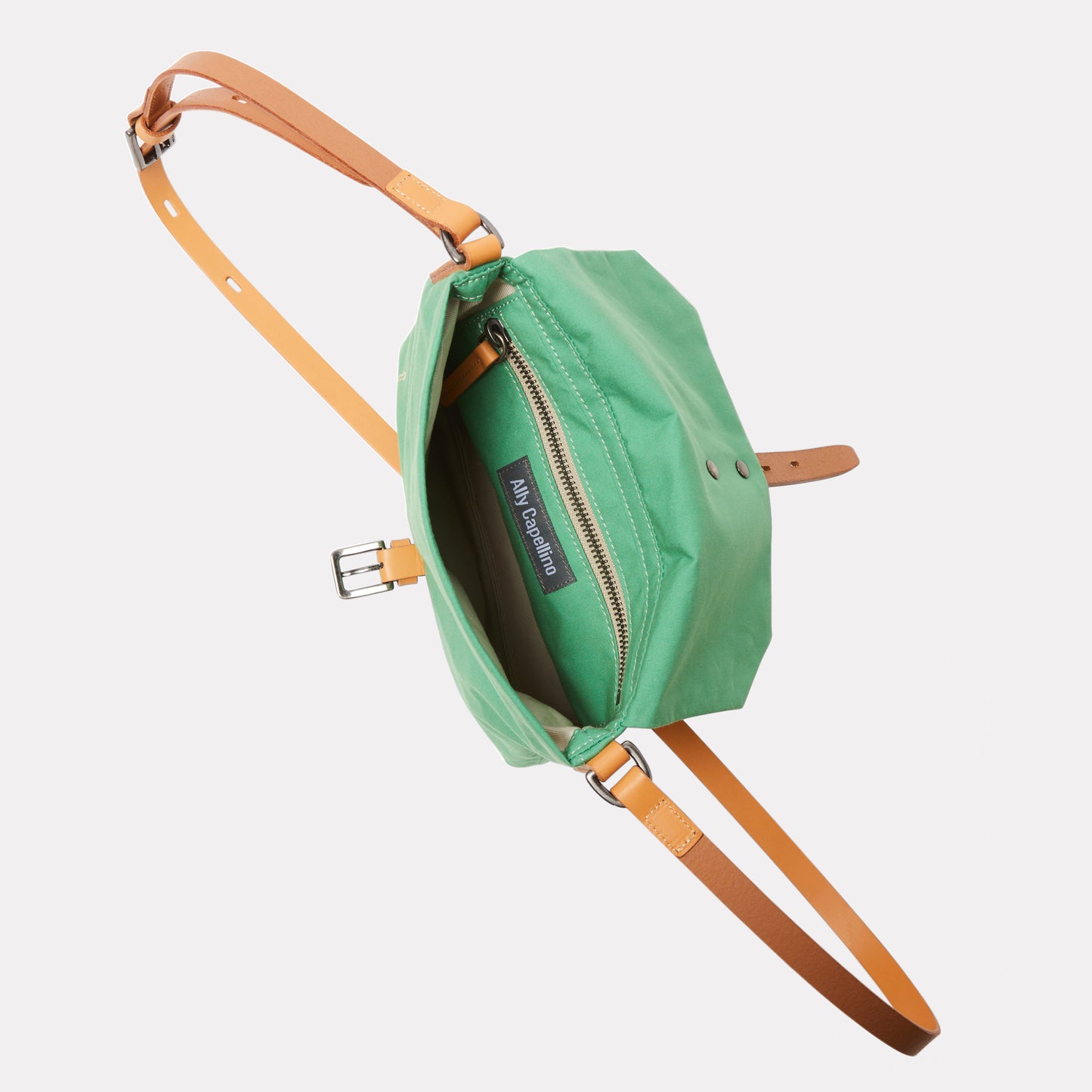 Friday WUW Waxed Cotton Crossbody Bag in Green