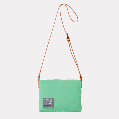 Friday WUW Waxed Cotton Crossbody Bag in Green