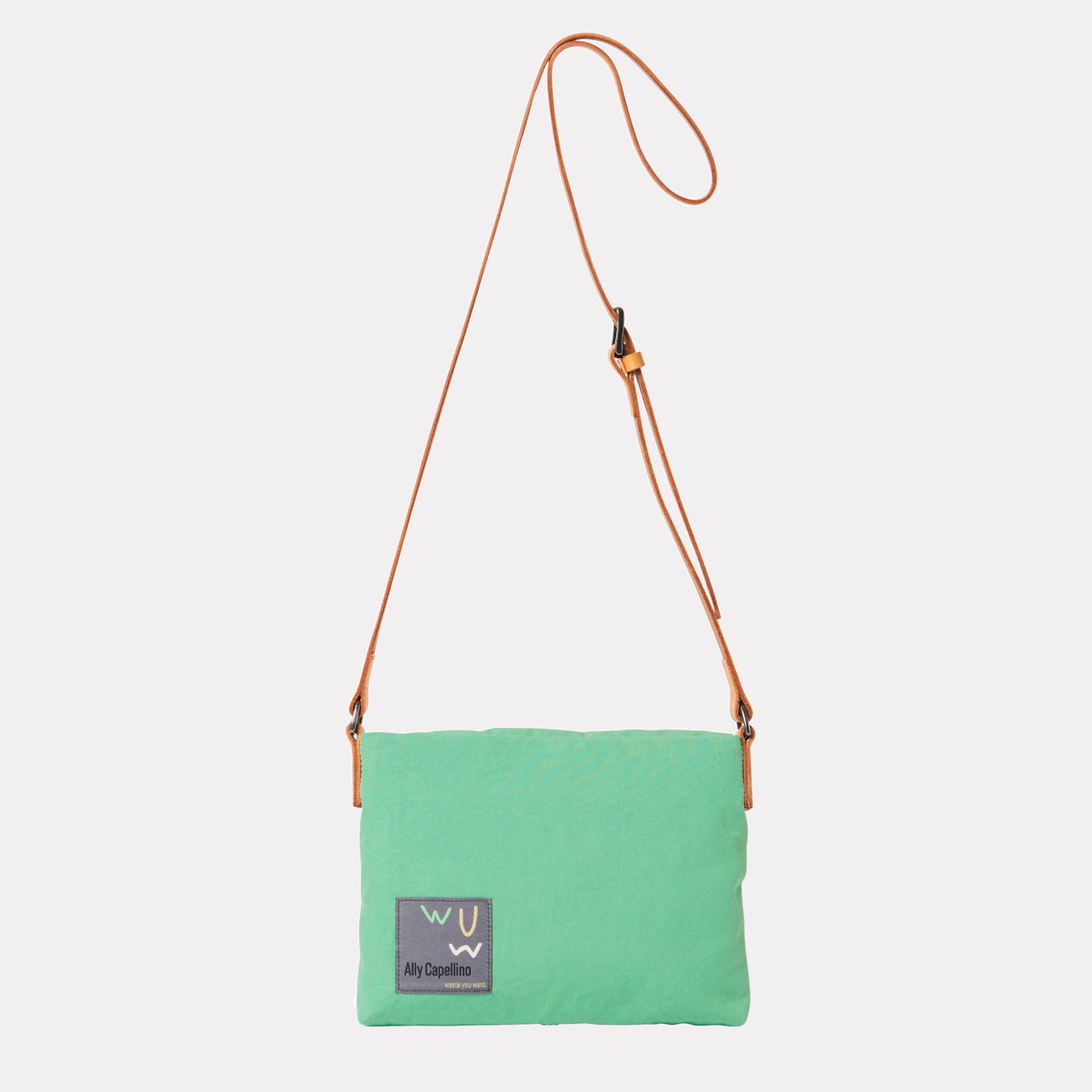 Friday, Waxed Cotton crossbody bag in Green