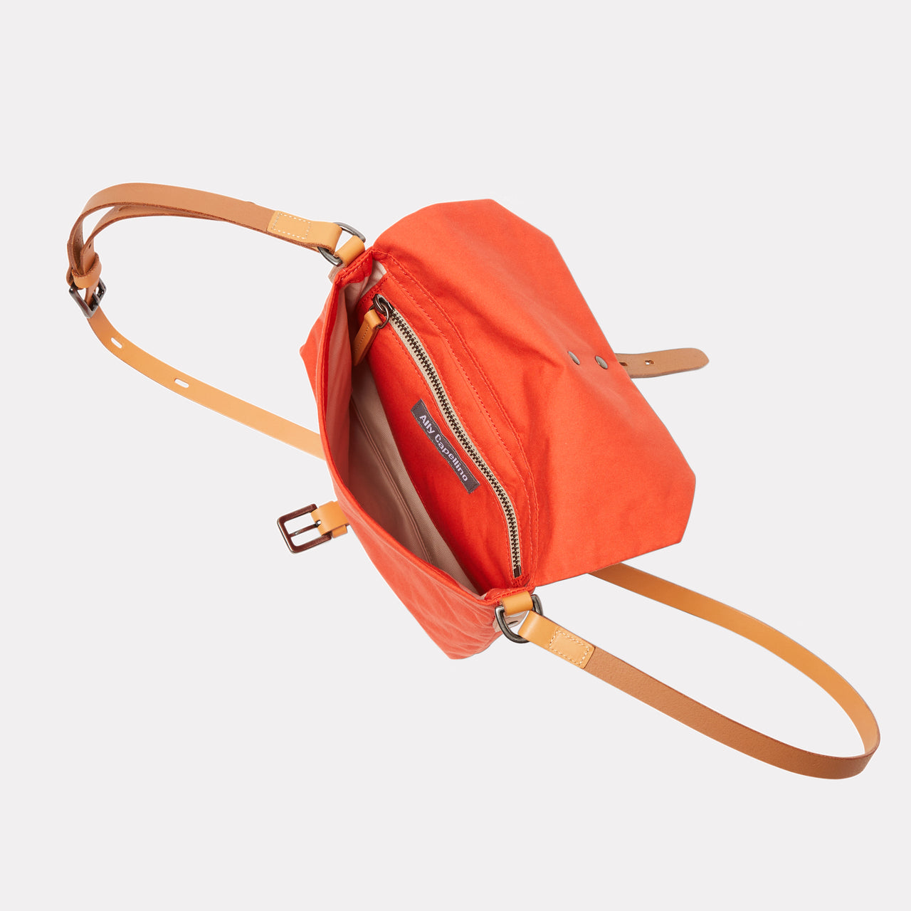 Friday WUW, Waxed Cotton crossbody bag in Red