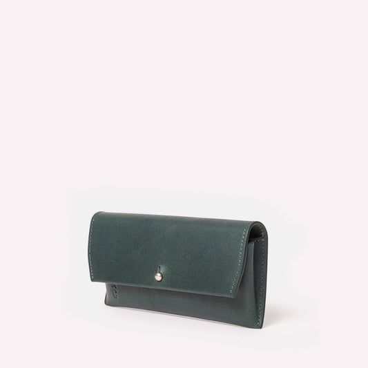 Kit Leather Glasses Case in Ivy