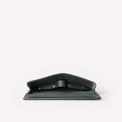 Kit Leather Glasses Case in Ivy