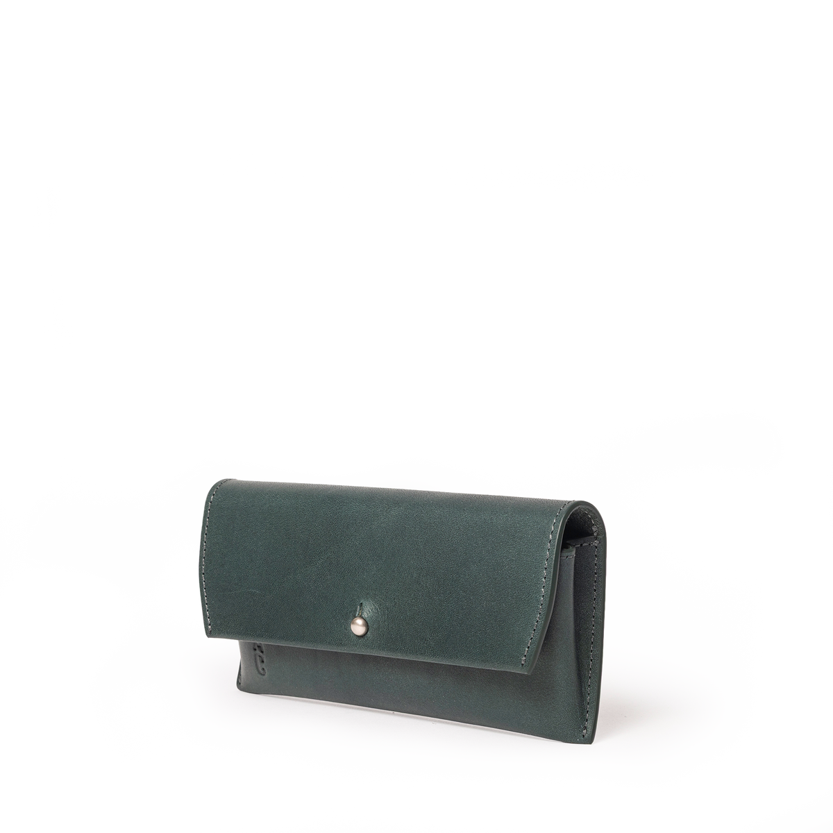 Kit Leather Glasses Case in Ivy