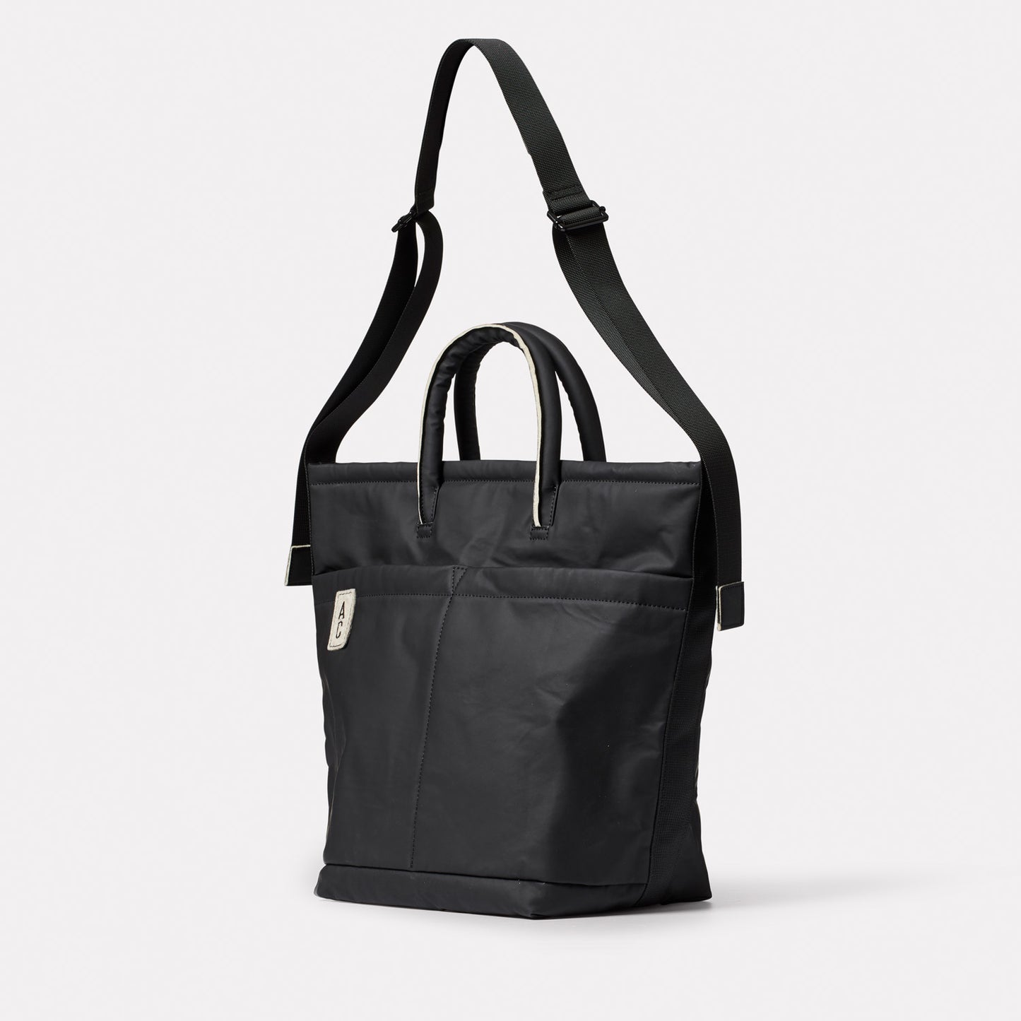 Hadley Hemp Crossbody Bucket Bag in Black