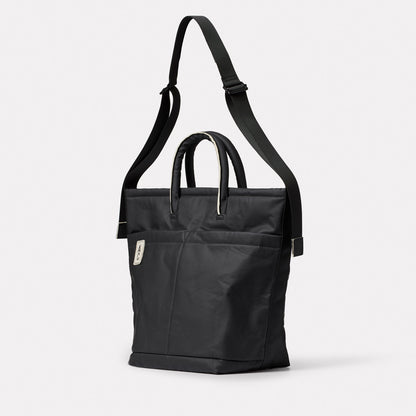 Hadley Hemp Crossbody Bucket Bag in Black