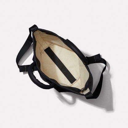 Hadley Hemp Crossbody Bucket Bag in Black