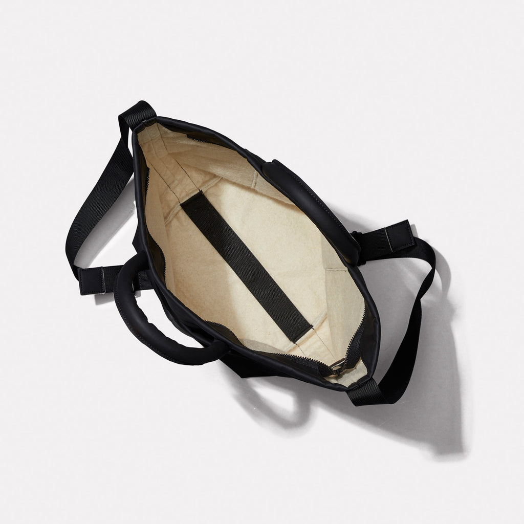Hadley Hemp Crossbody Bucket Bag in Black