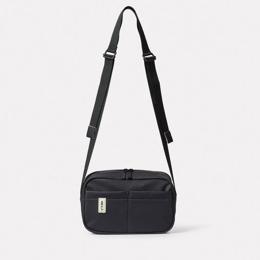 Hinge Hemp Crossbody Bag in Black