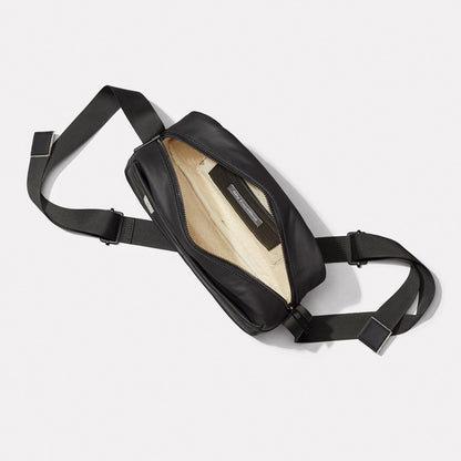 Hinge Hemp Crossbody Bag in Black
