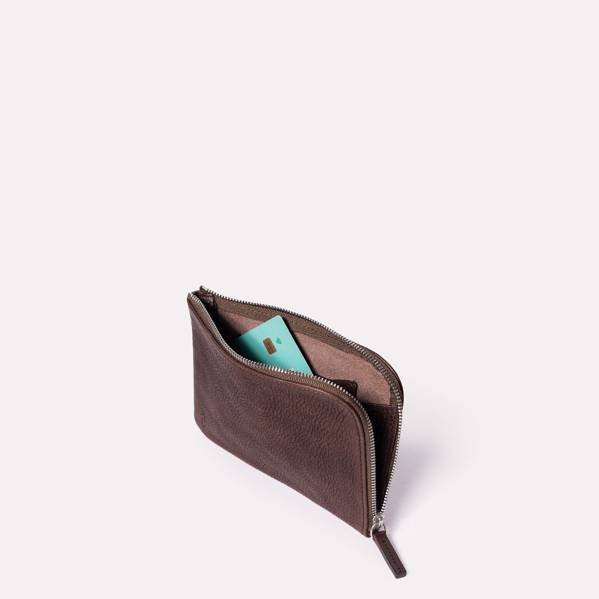 Hocker Medium Calvert Leather Purse in Bog