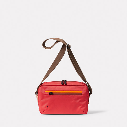 Hotspur Travel Cycle Recycled Crossbody Bag in Crimson