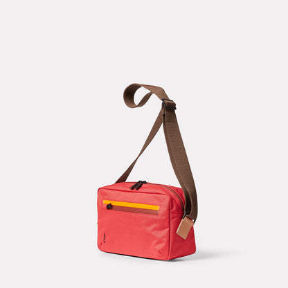 Hotspur Travel Cycle Recycled Crossbody Bag in Crimson
