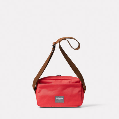 Hotspur Travel Cycle Recycled Crossbody Bag in Crimson