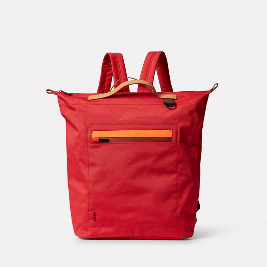 Hoy Travel Cycle Recycled Backpack in Crimson