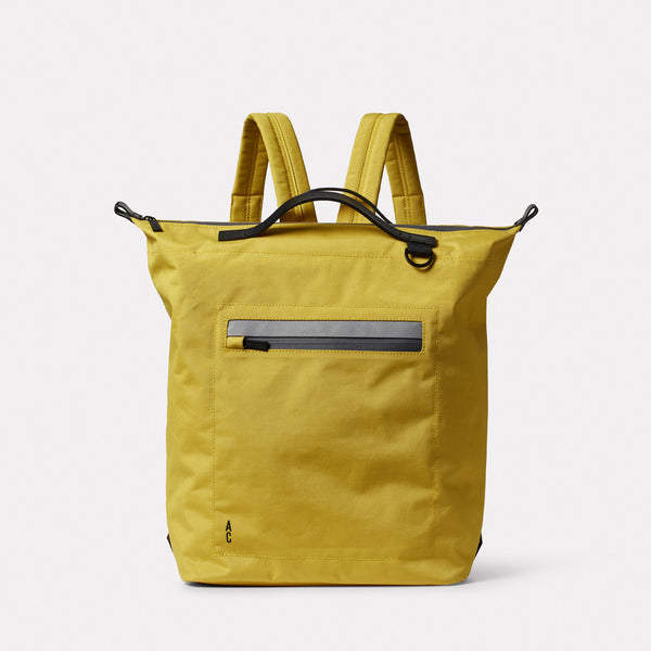 ally capellino hoy travel cycle backpack black Hoy Travel Cycle Recycled Backpack in Lemon – Ally Capellino