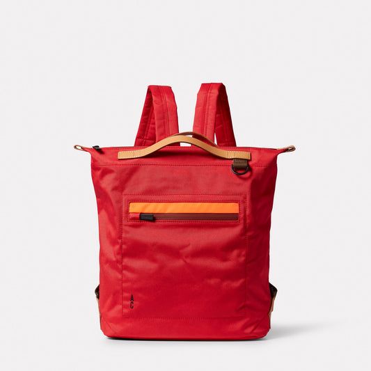Mini Hoy Travel Cycle Recycled Backpack in Crimson