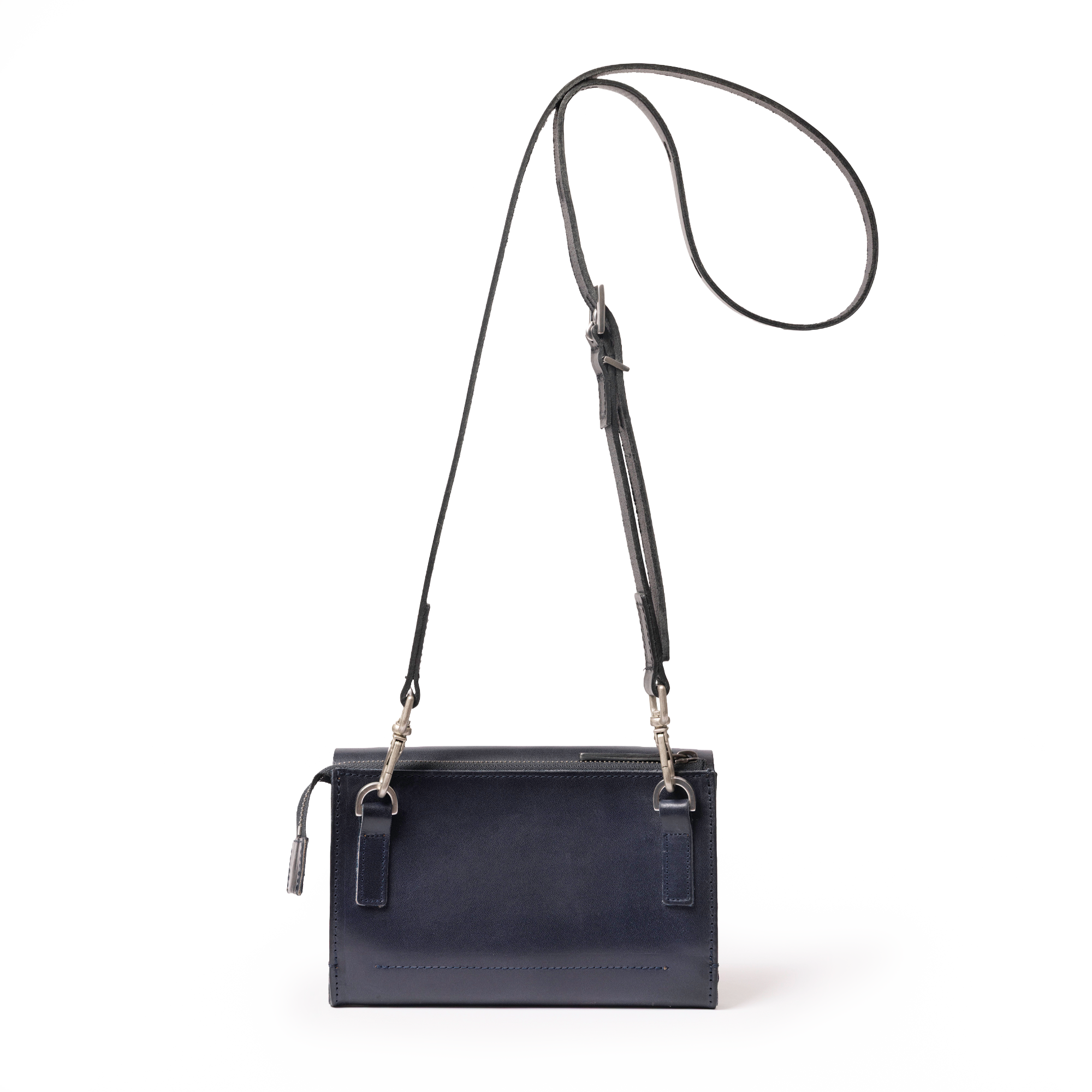 Jean Boundary Leather Crossbody Bag in Navy