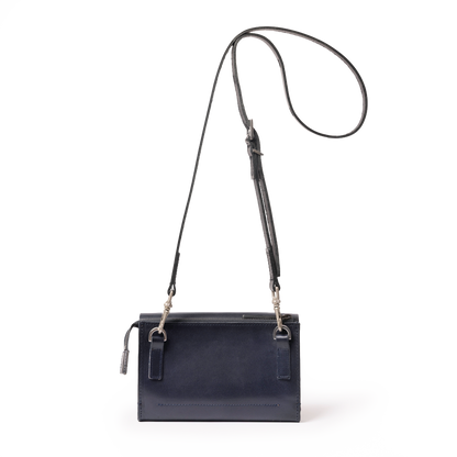 Jean Boundary Leather Crossbody Bag in Navy