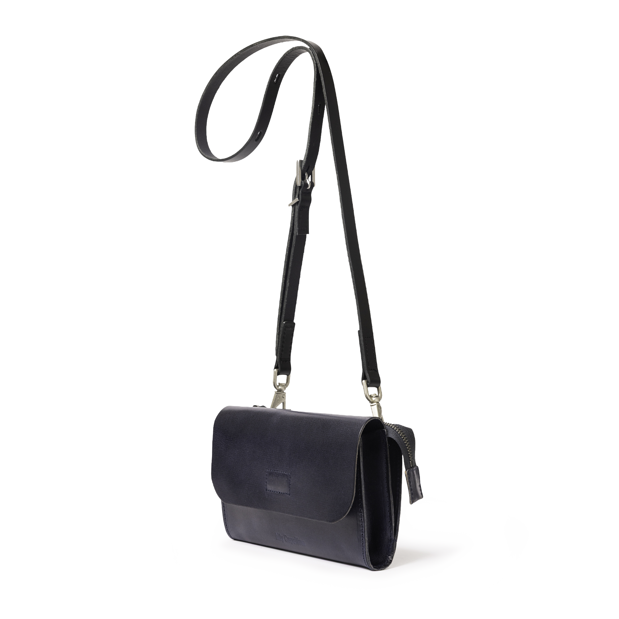 Jean Boundary Leather Crossbody Bag in Navy