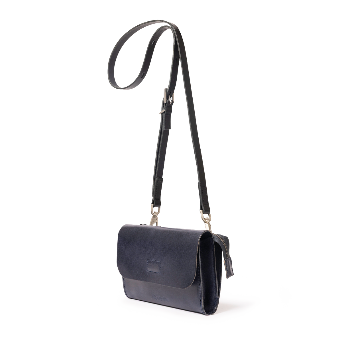 Jean Boundary Leather Crossbody Bag in Navy