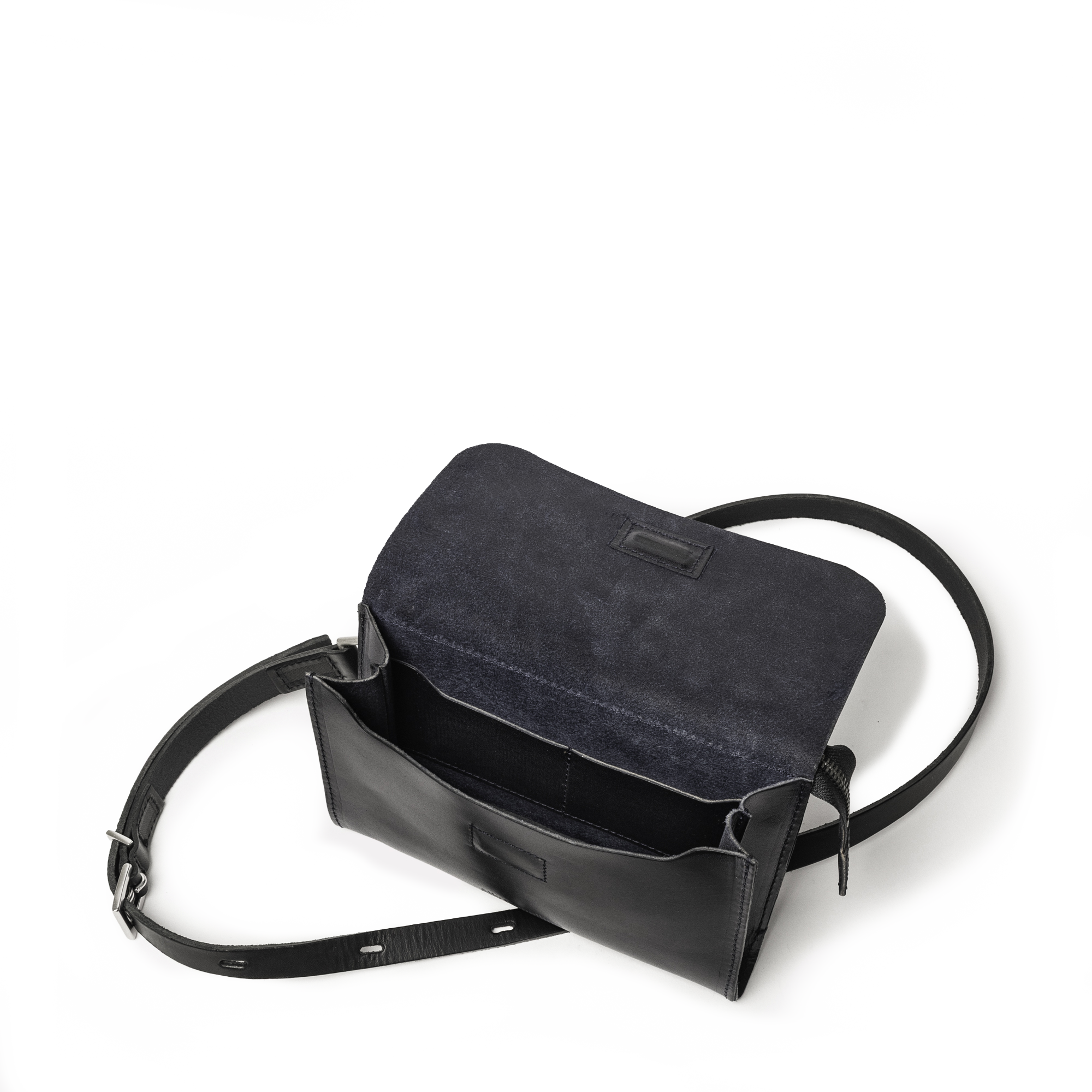 Jean Boundary Leather Crossbody Bag in Navy