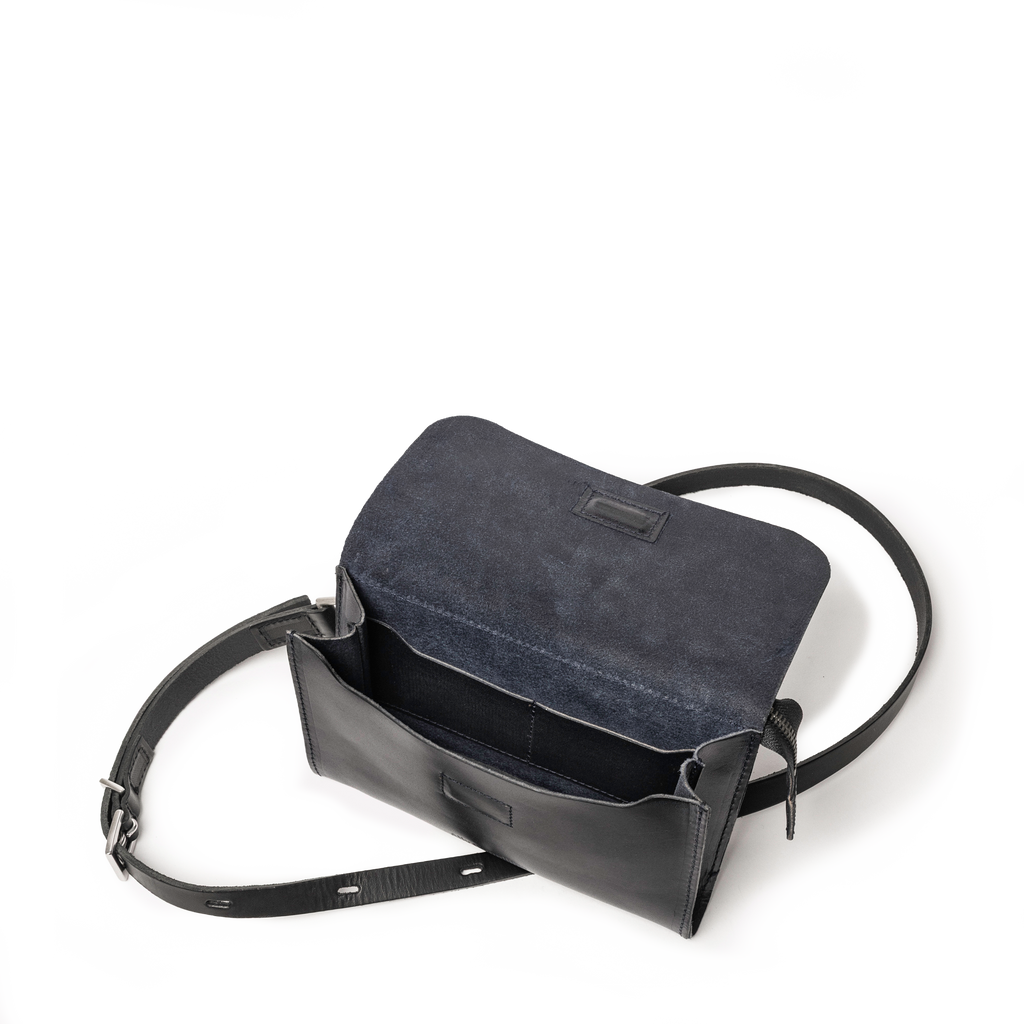 Jean Boundary Leather Crossbody Bag in Navy