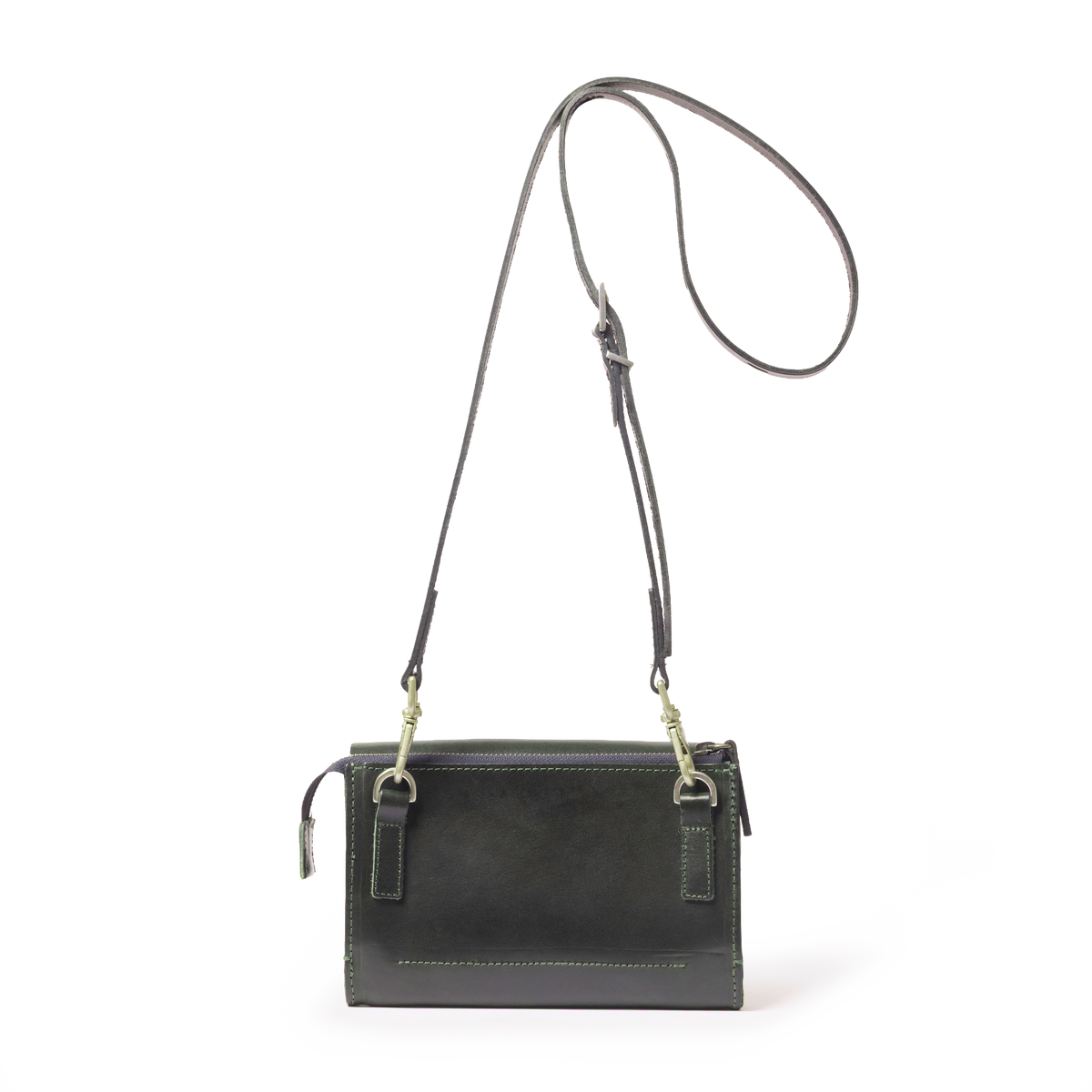 Jean Boundary Leather Crossbody Bag in Dark Green