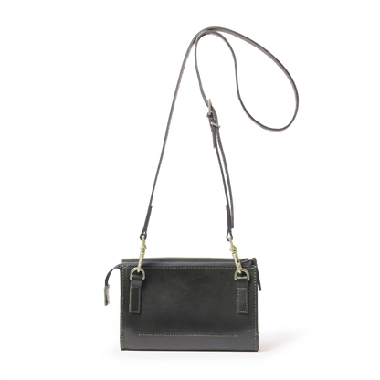 Jean Boundary Leather Crossbody Bag in Dark Green