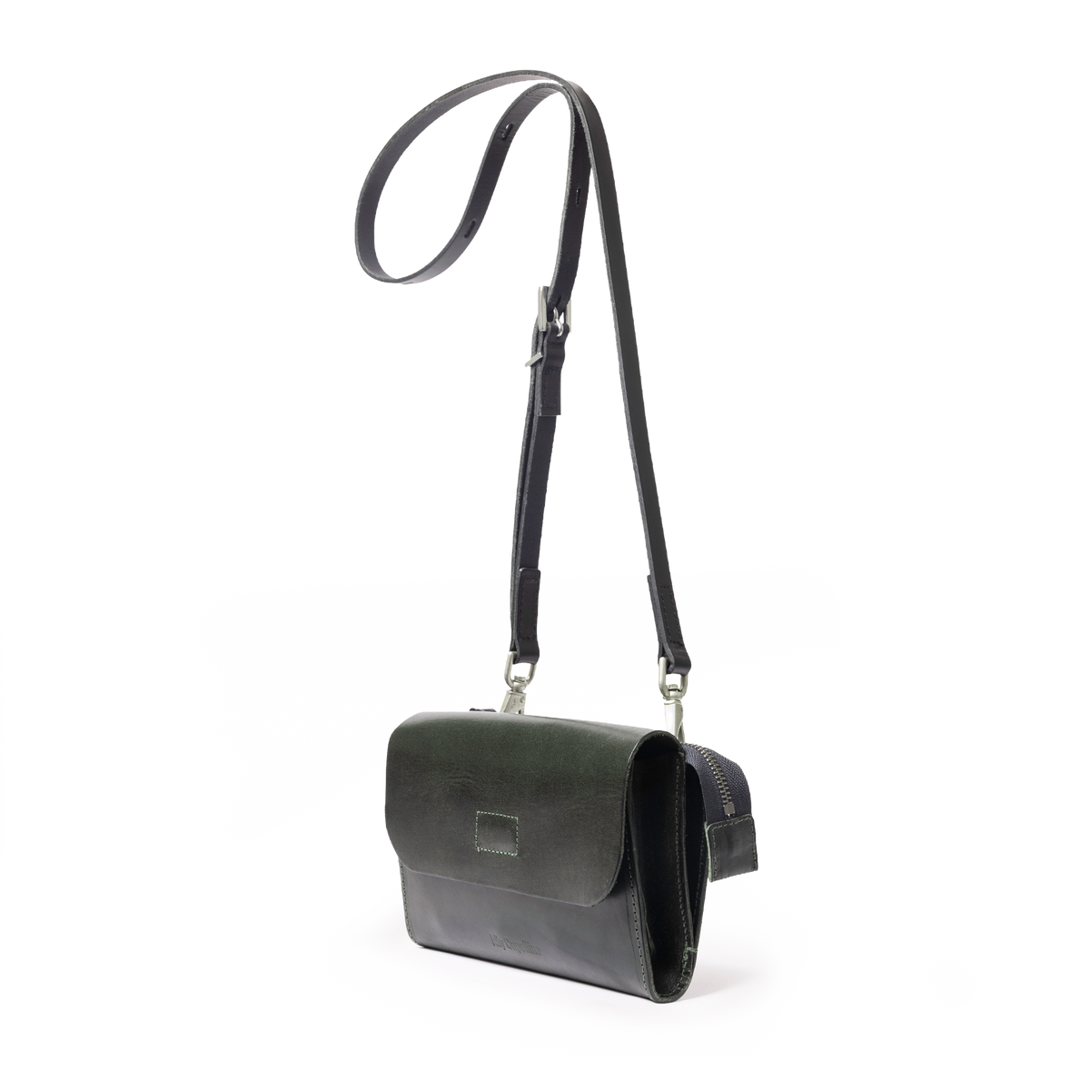 Jean Boundary Leather Crossbody Bag in Dark Green
