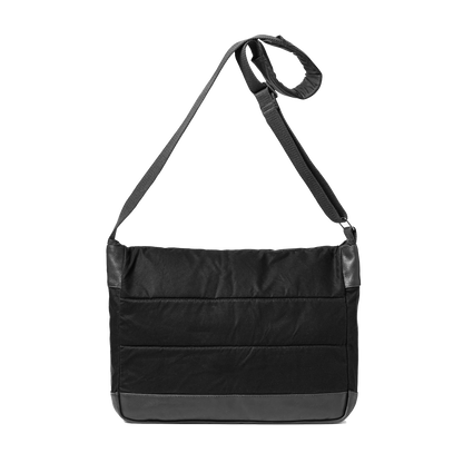 Black Laptop Bag Crossbody Bag Waxed Cotton Bag