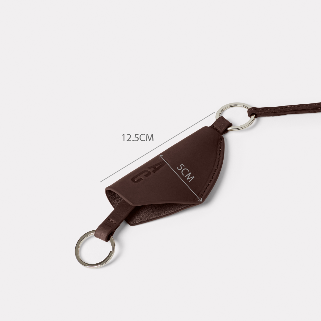 Kevin Leather Key Lanyard in Bog