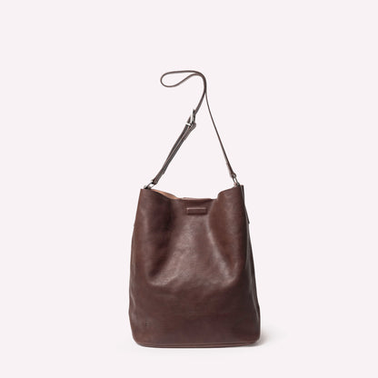 Lloyd Small Calvert Leather Bucket Bag in Bog