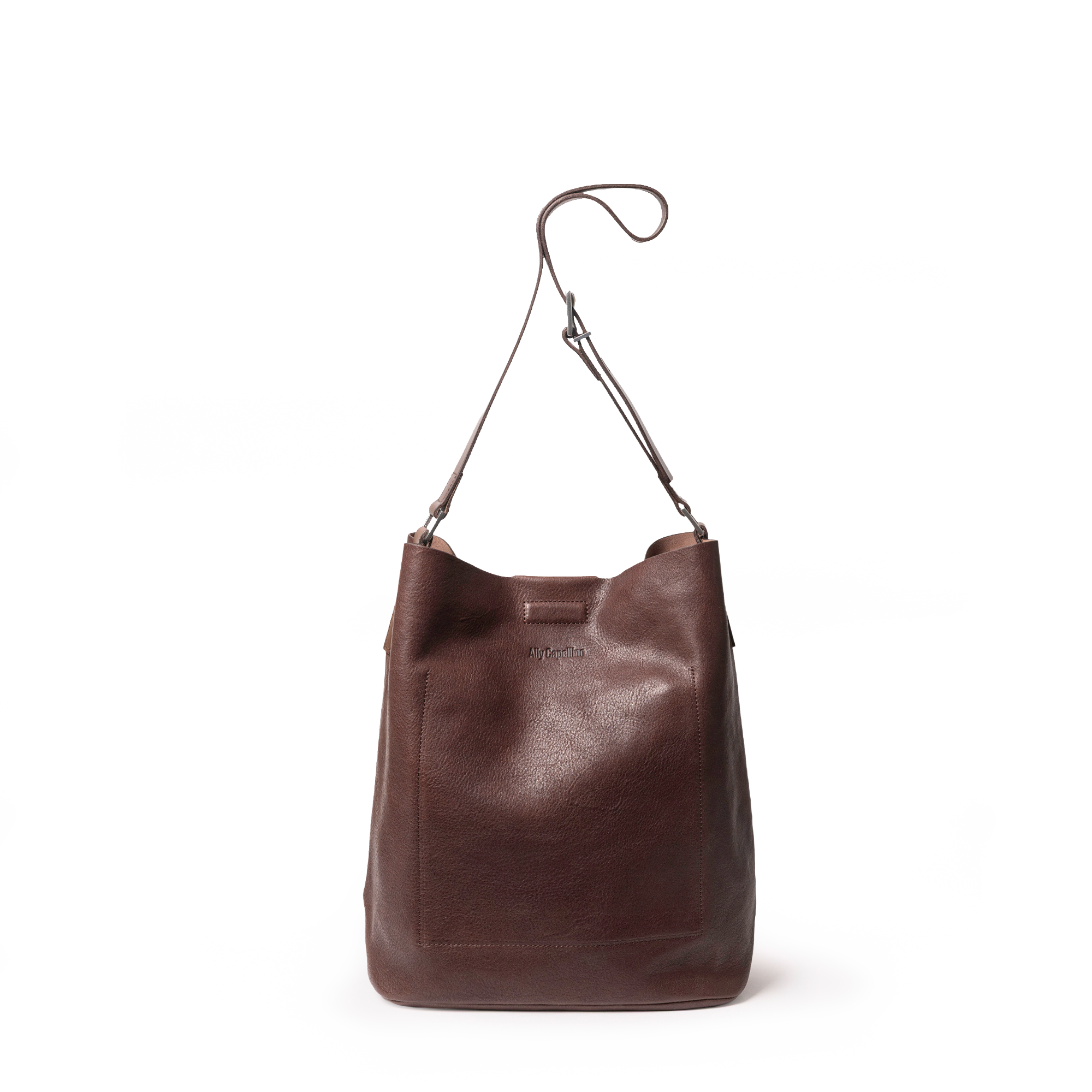 Lloyd Small Calvert Leather Bucket Bag in Bog