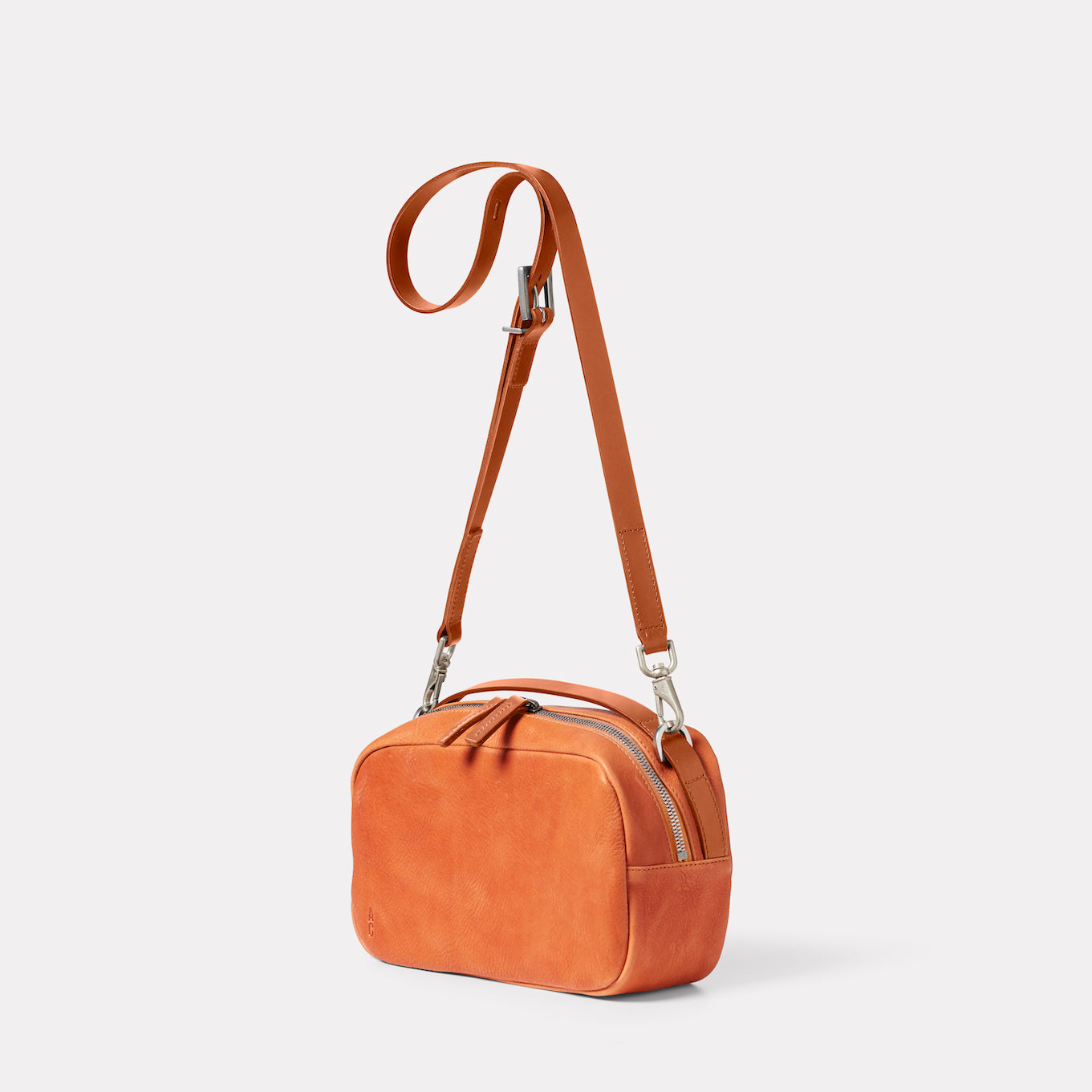 Leila Plus Calvert Leather Crossbody Bag in Brick