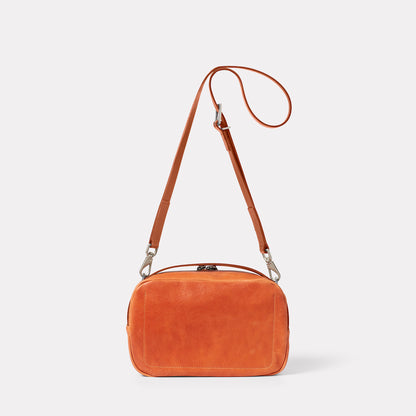 Leila Plus Calvert Leather Crossbody Bag in Brick
