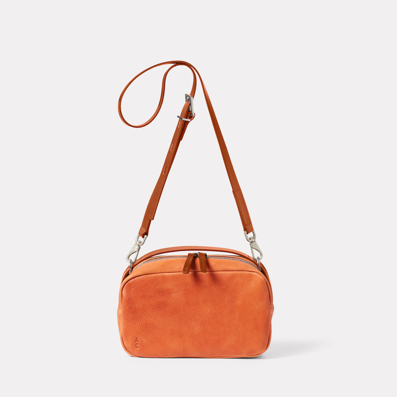 Leila Plus Calvert Leather Crossbody Bag in Brick