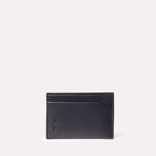 Pete Leather Card Holder in Black