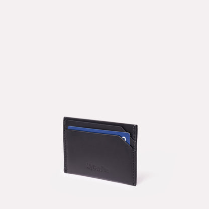Pete Leather Card Holder in Black
